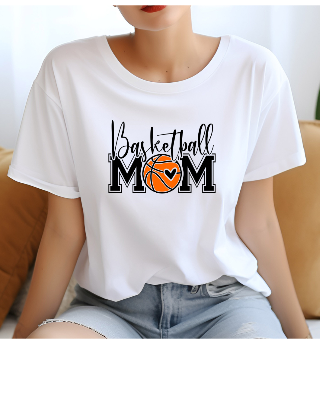 Basketball Mom 2 side print T-shirt